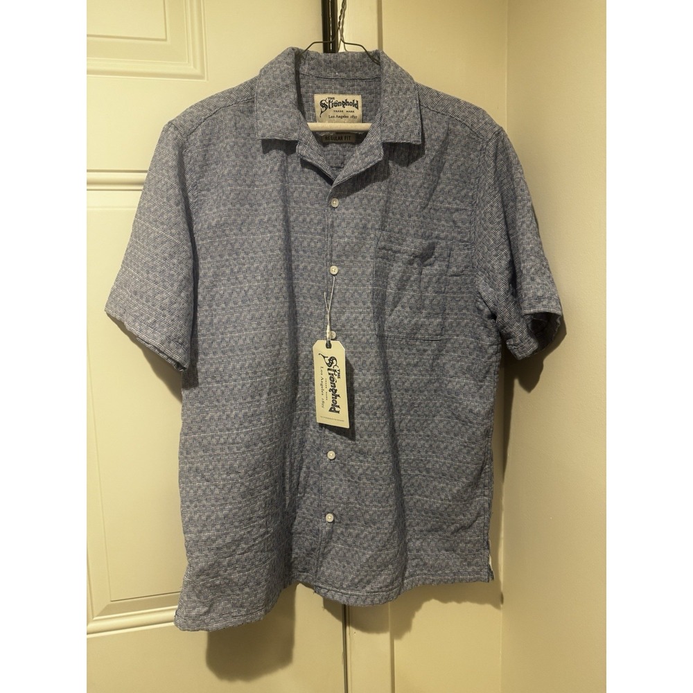 The Stronghold Shirt Men's Woven Blue Patterned Shirt NWT M Button Down Reg Fit